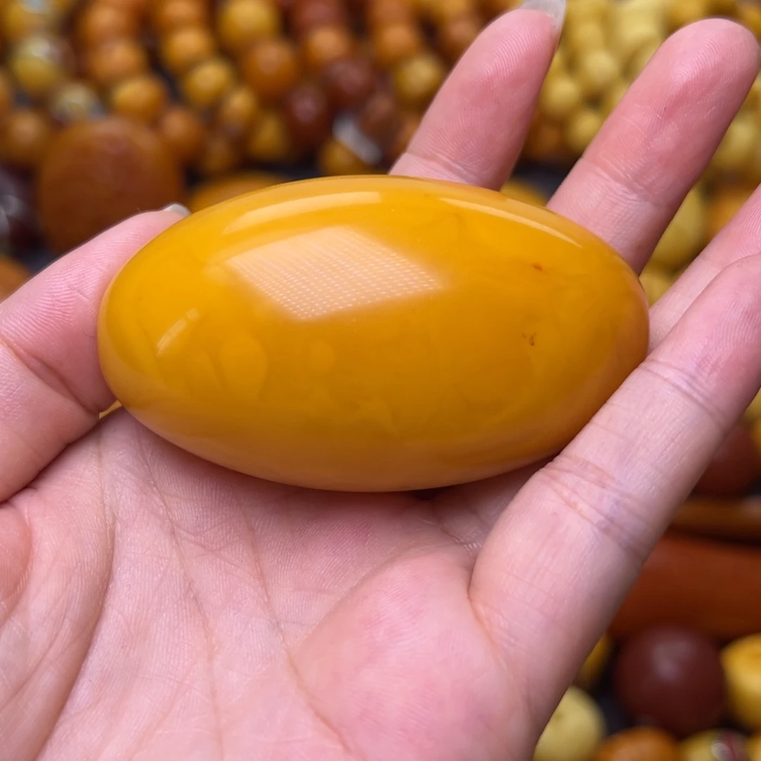 蜜蜡未镶嵌珠宝奇石37.8大枣珠