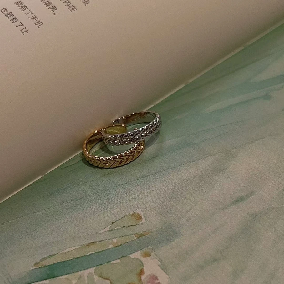 925银戒指 JIUJIU【简约麦穗素圈 】