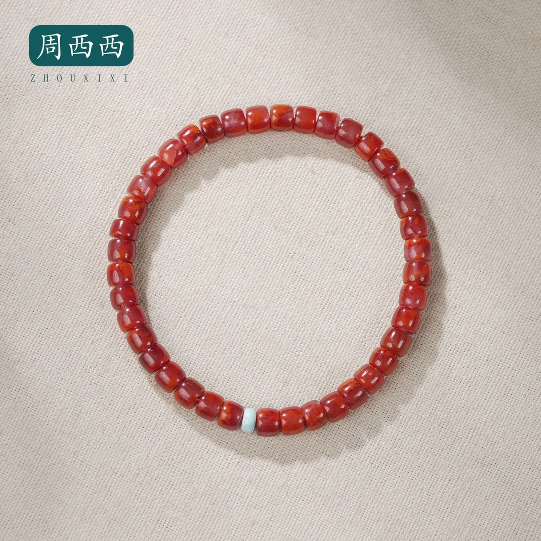 周西西精美珠宝南红直切手串5mm气质百搭多样性发货19512