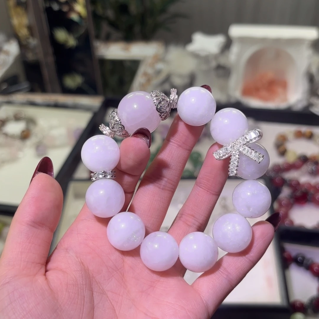 银S925镶嵌手链烟晶