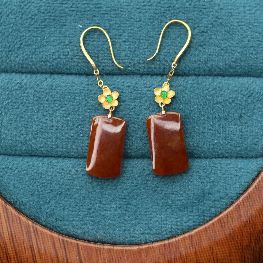 FC25天然缅甸翡翠A货18k耳饰/901673/保利厦门拍卖