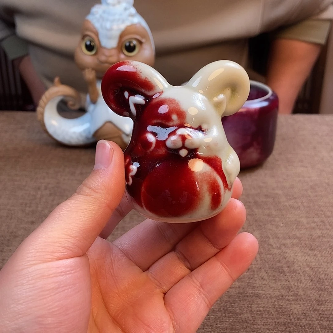 瓷片钧瓷摆件摆件