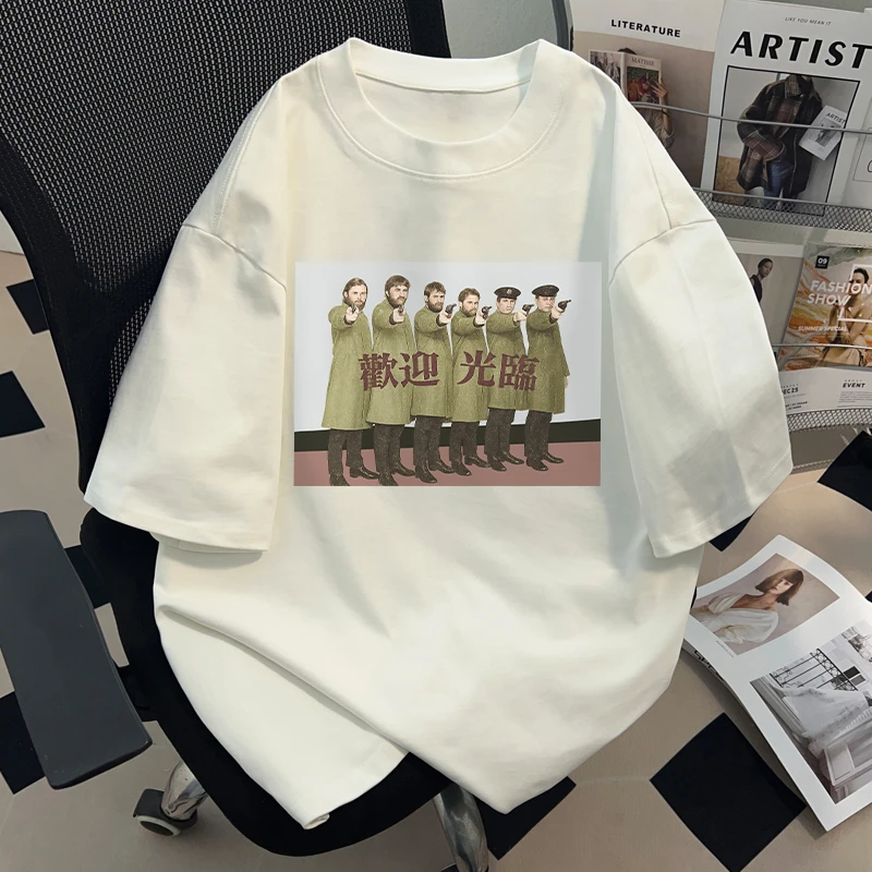 jtrt美式潮牌圆领短袖t恤男女情侣款夏季百搭宽松休闲纯棉上衣服