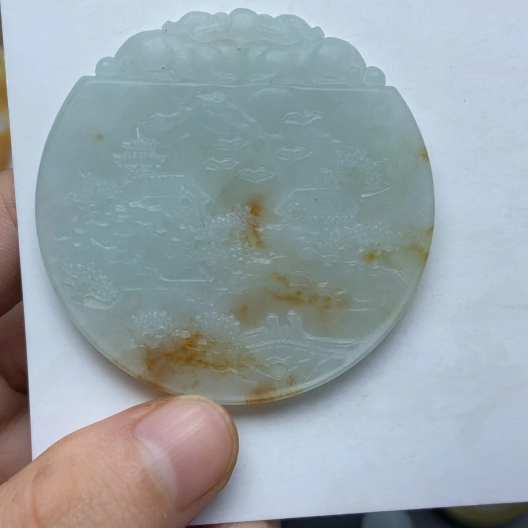 未镶嵌定制翡翠山水