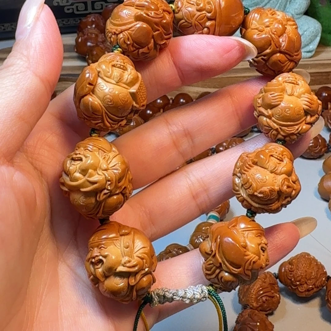铂***瀚手串/手链橄榄核橄榄核八宝财神