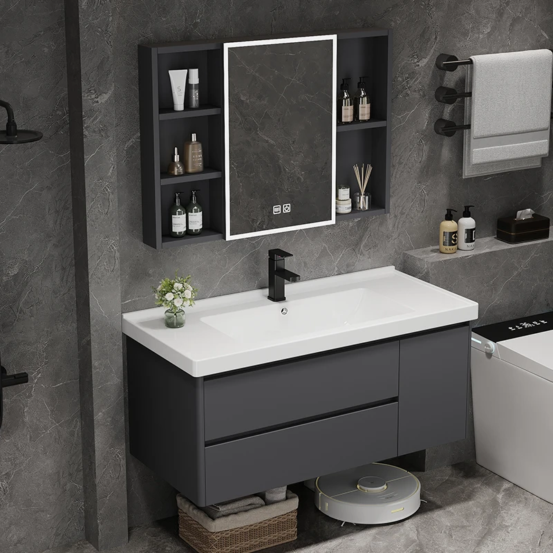 加厚大双抽蜂窝铝浴室柜组合卫生间洗脸盆柜洗漱台洗手盆柜