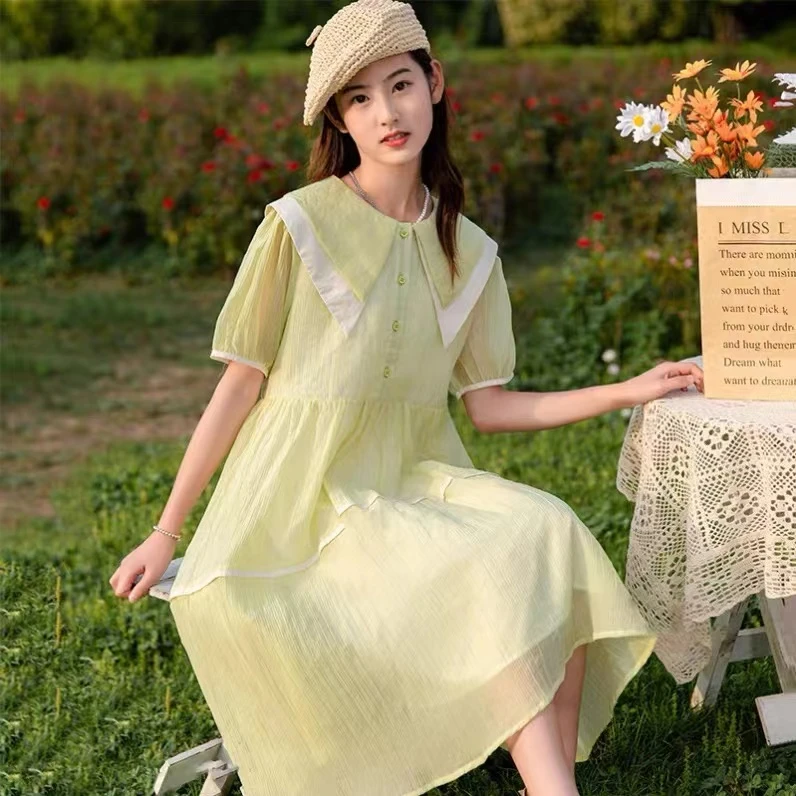 欧洲站女童夏款短袖连衣裙760