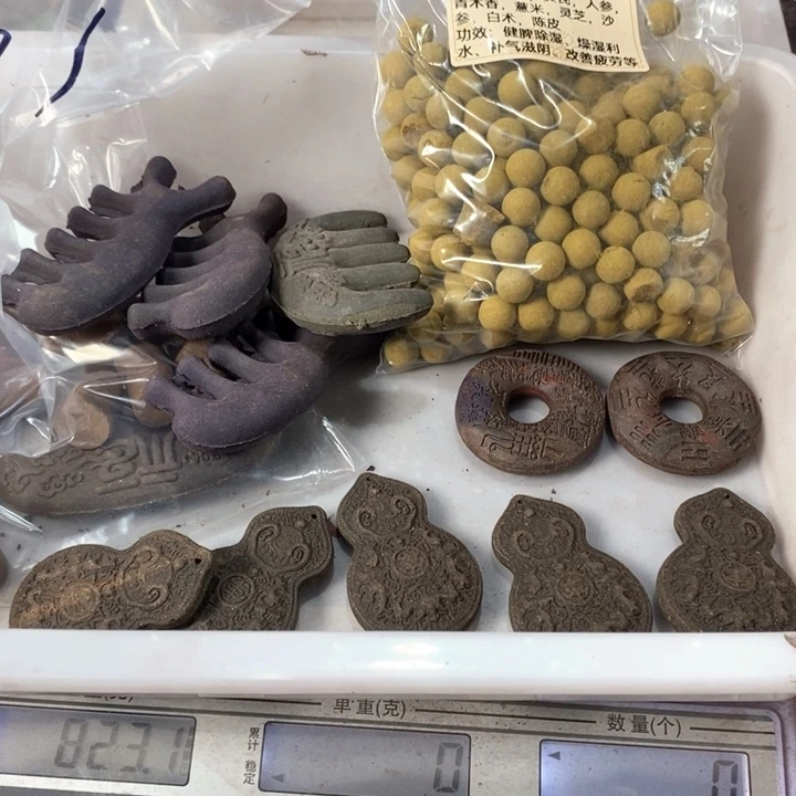 泥塑合香珠无打孔体验香31