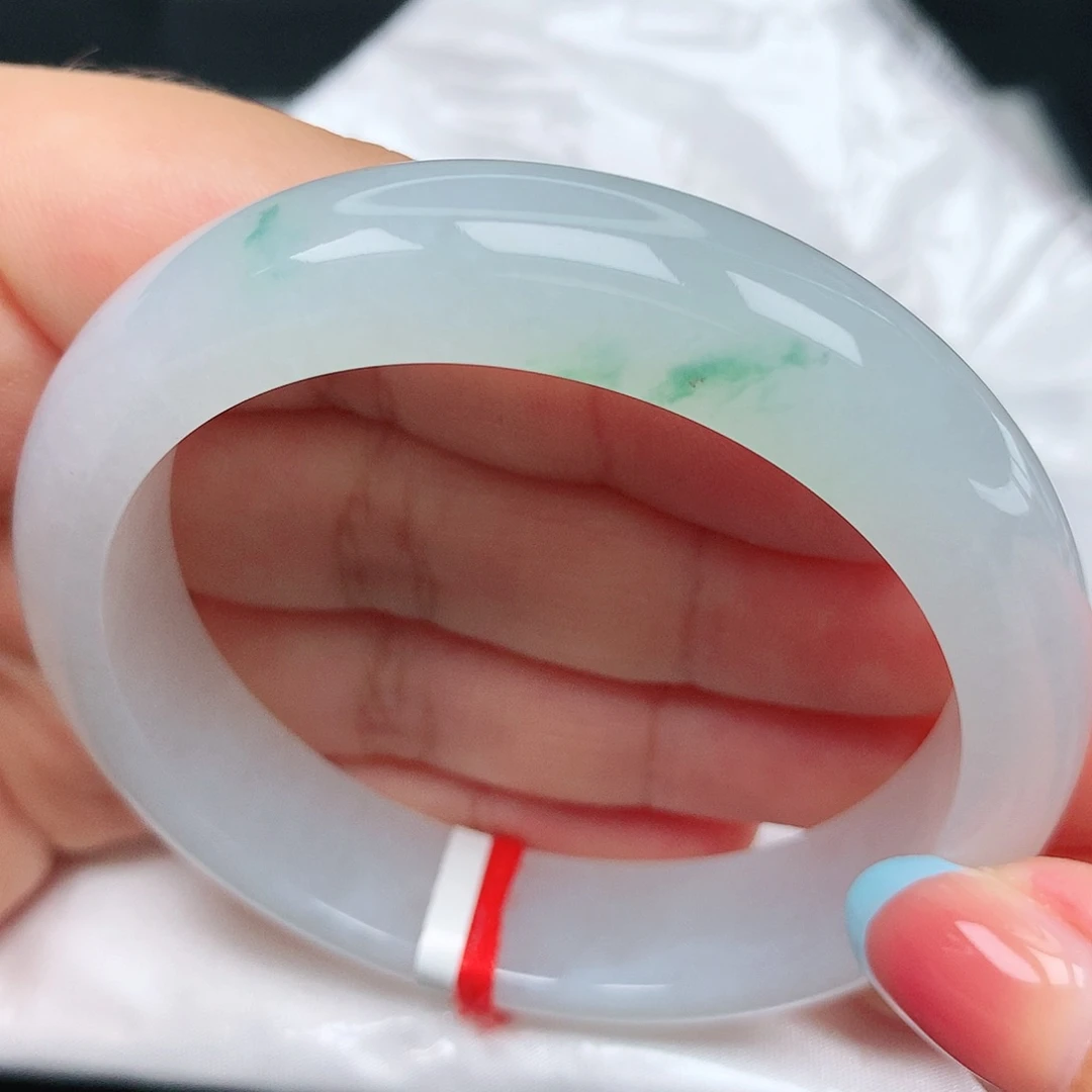 未镶嵌手镯翡翠25冰飘花清爽