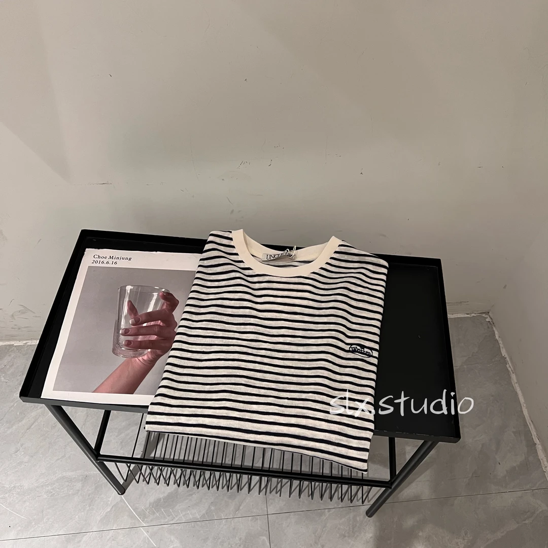 slx@ 6830 条纹圆领上衣