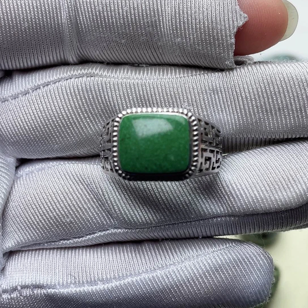 绿松石银S925镶嵌绿松石