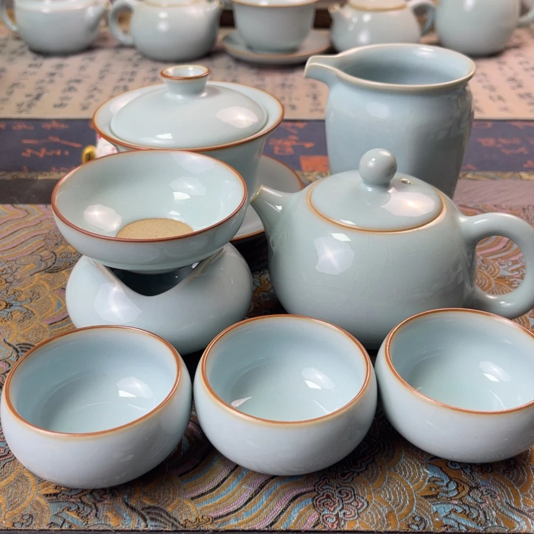 澜**族天青色套装七件套