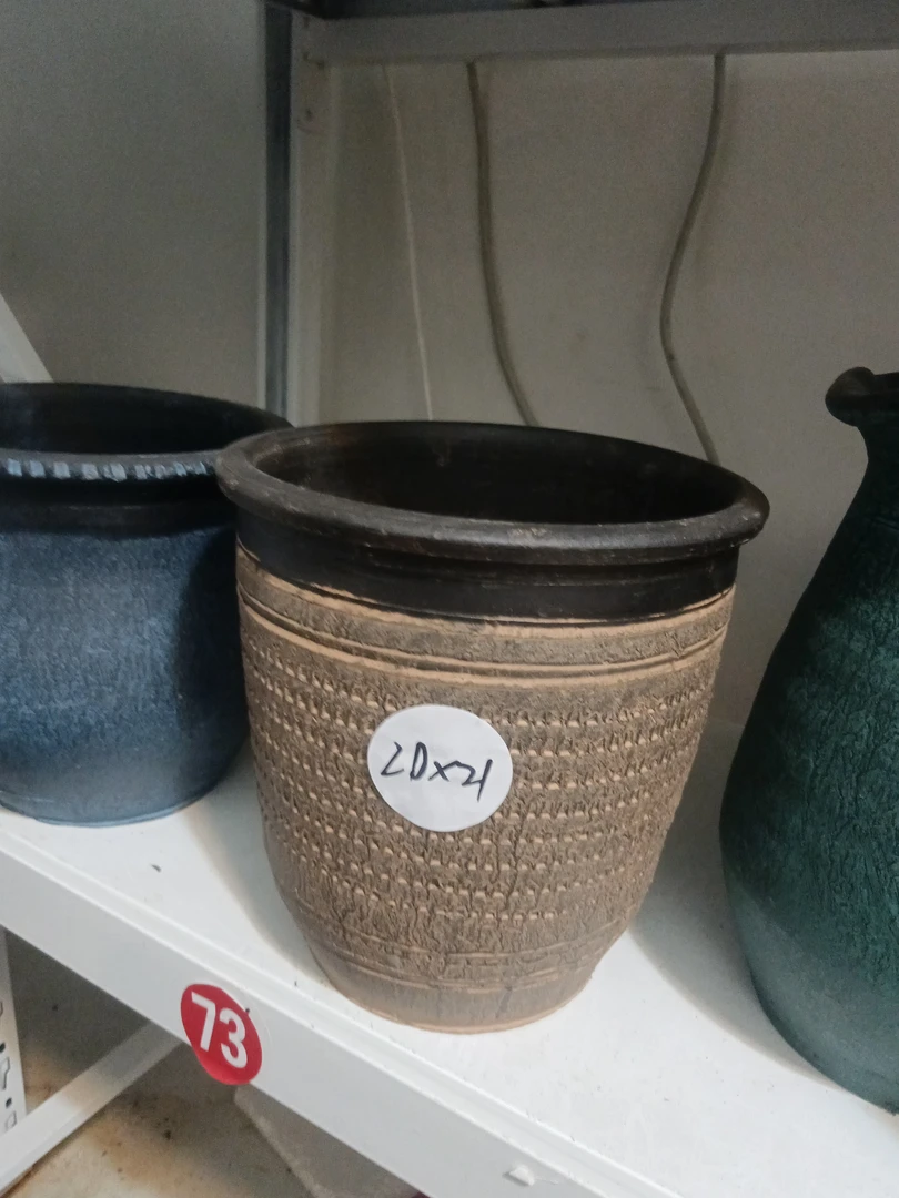 带孔带孔带孔复古粗陶花盆透气大口径绿植多肉盆栽陶瓷花瓶