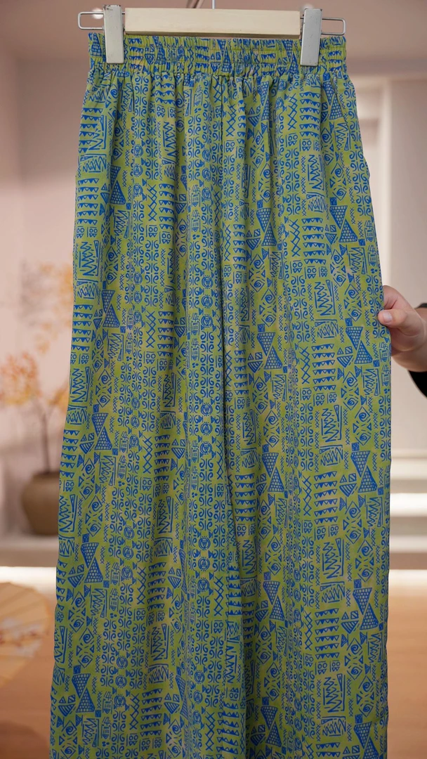 丝年.荷青|夏季新中式透气百搭阔腿裤休闲风垂坠感休闲裤女KZ0073