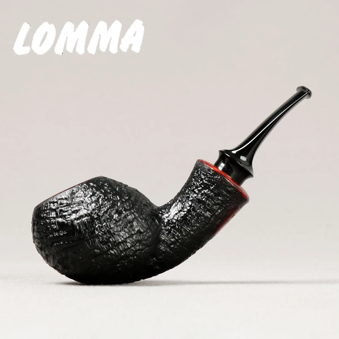 瑞典大师Lomma 卢马 喷砂番茄河豚 手工石楠木烟斗