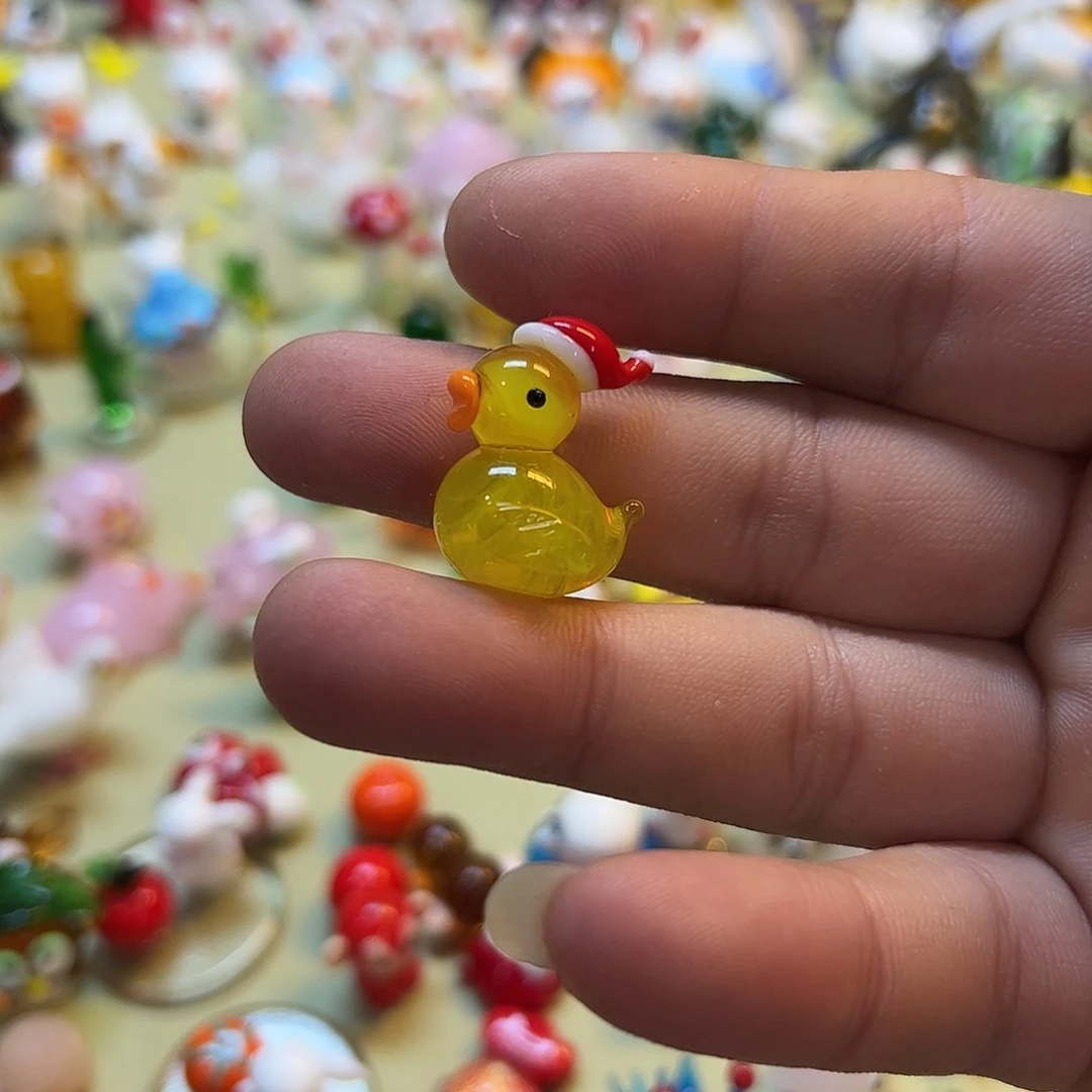 玻璃手工琉璃小摆件 小黄鸭