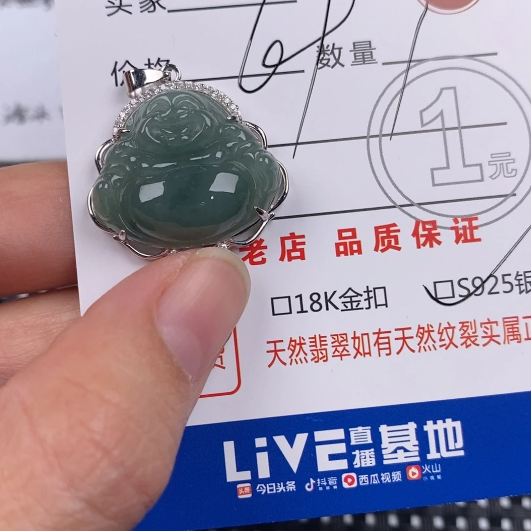 翡翠银S925镶嵌颈饰
