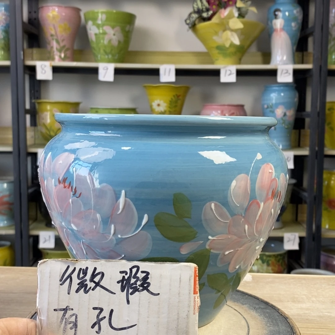景德镇手工手绘陶瓷花盆