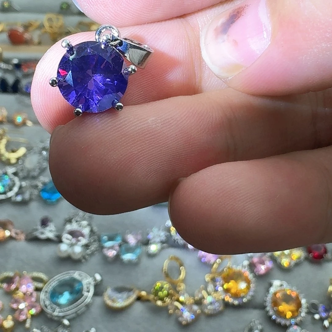 托帕石戒指银S925镶嵌