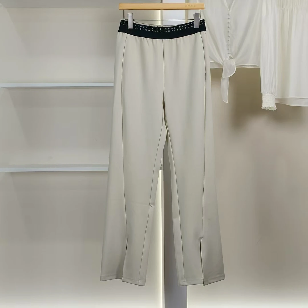 麦迪尚品【丽DS】5090443 春季简约休闲直筒长裤品牌女装