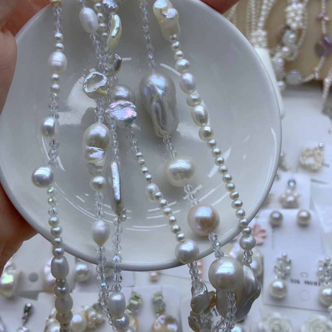 胖***咩淡水珍珠耳饰未镶嵌