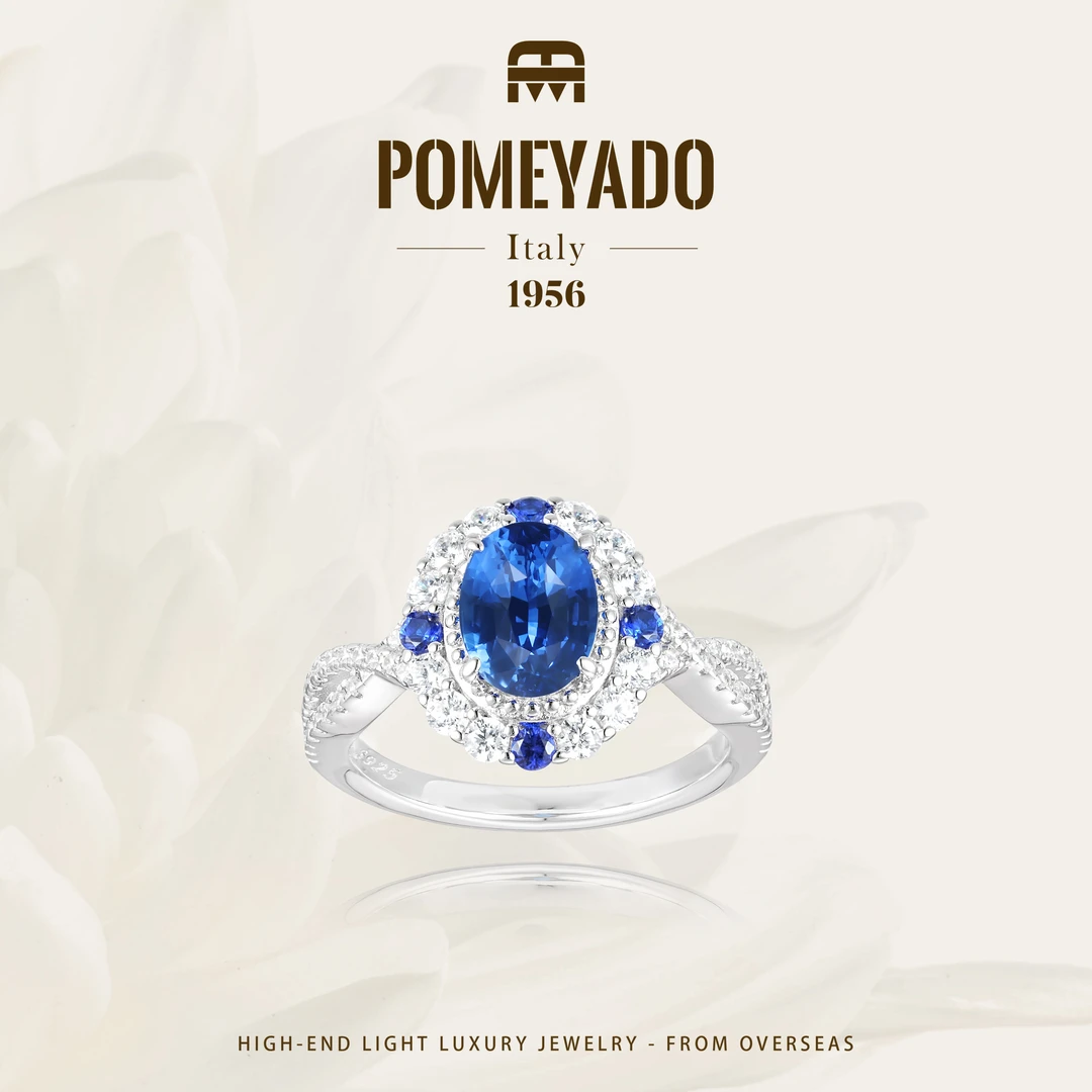 925银【多瑙河密语】Pomeyado秋冬限定高奢椭圆戒指F5659