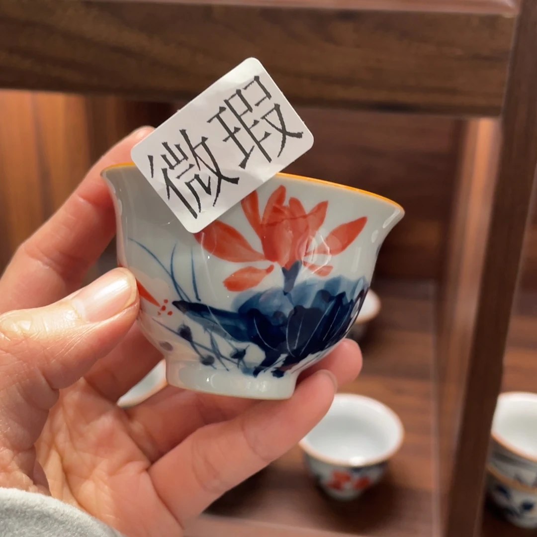 微瑕釉下彩纯手绘