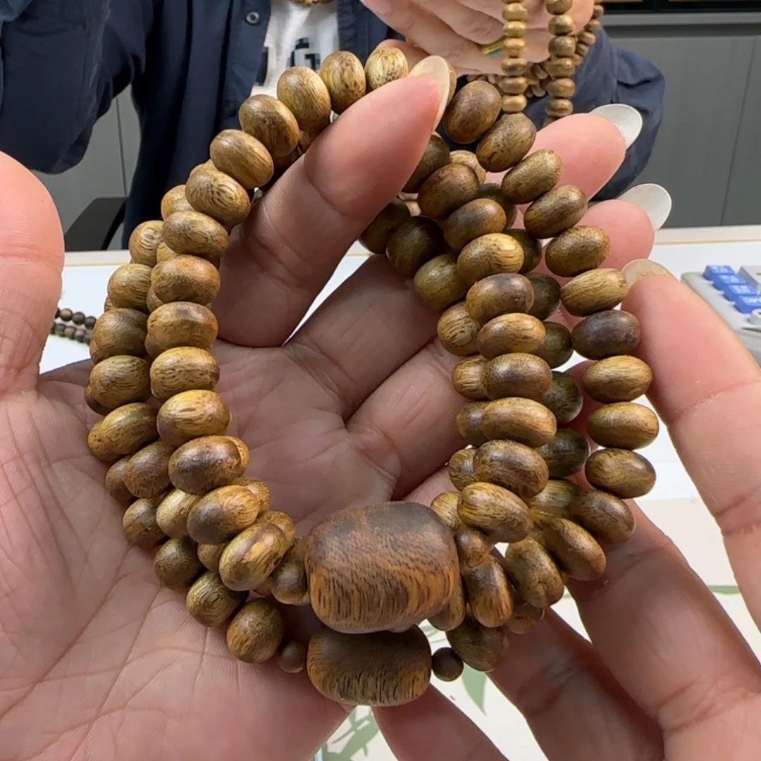 手串沉香多样性发1条白棋虫漏高货19克双圈