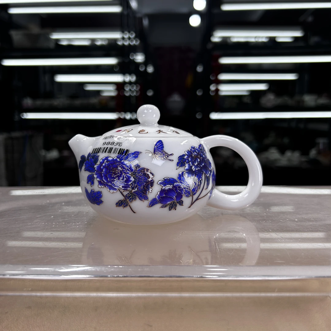 德化云仓 羊脂玉瓷变色国色天香西施壶-5375