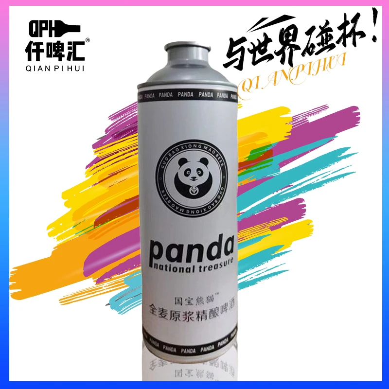 国宝熊猫精酿小麦白啤酒1L*6瓶