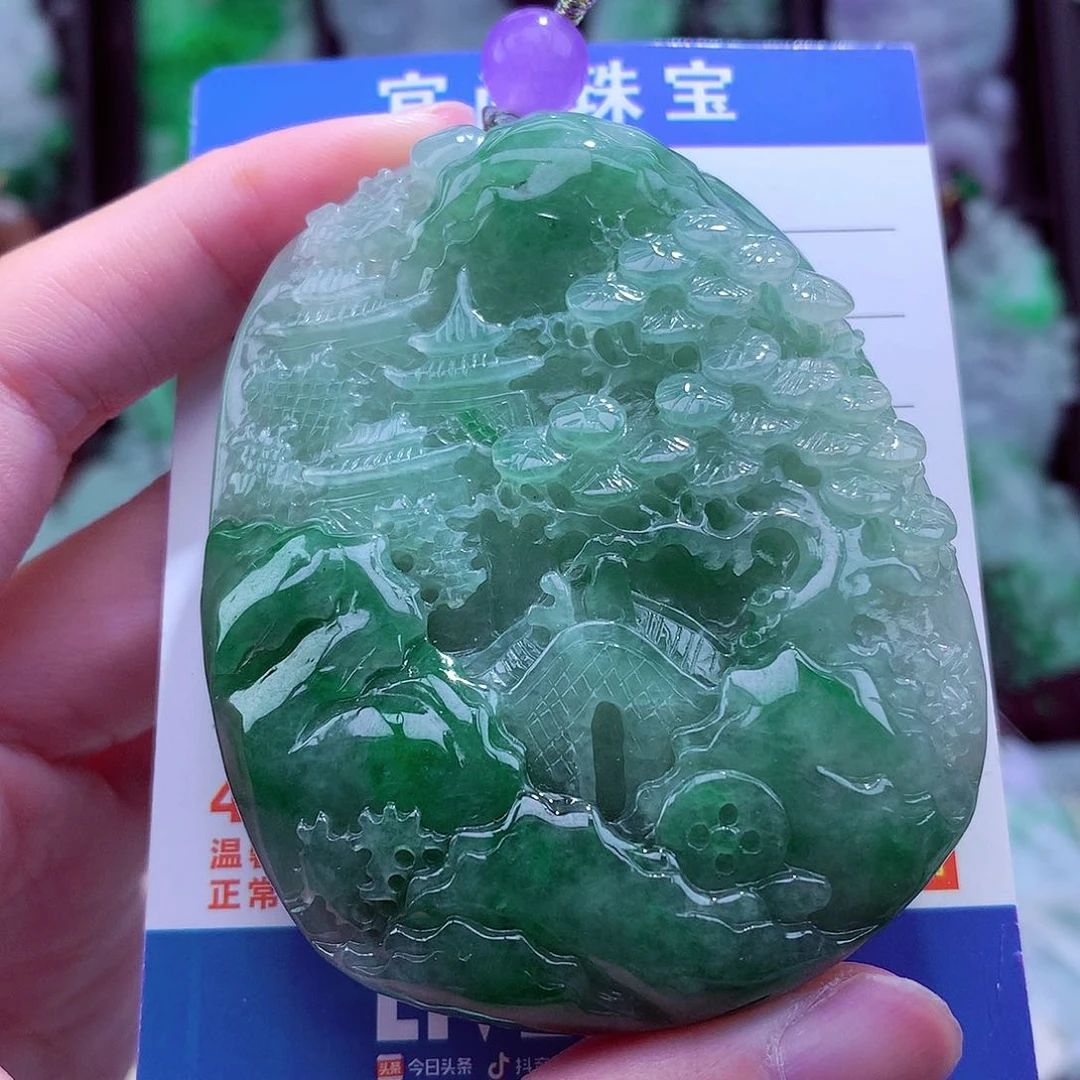 翡翠未镶嵌颈饰天然