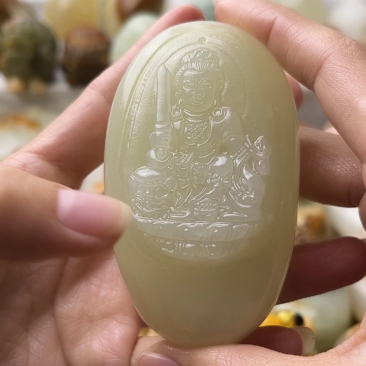 石材古青石不退换文殊