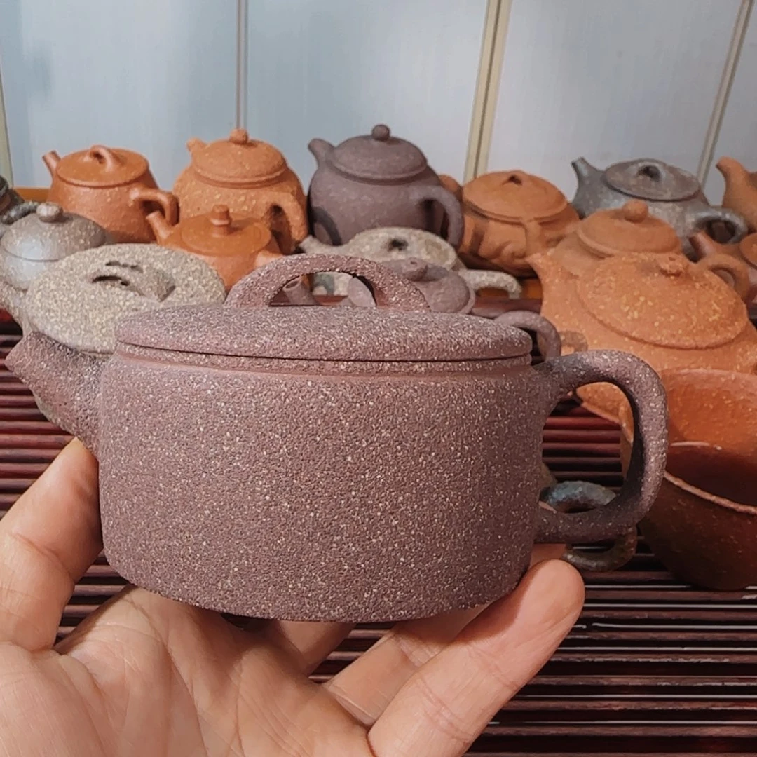 茶壶紫砂40目洗砂桃花泥200cc