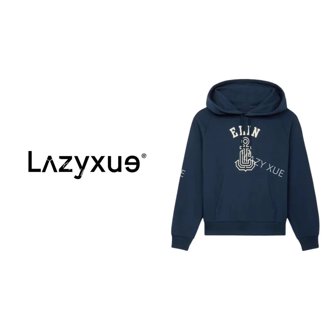 LAZYXUE薛懒懒/“凯旋门”小众刺绣重工长袖抽绳连帽卫衣   WY6682