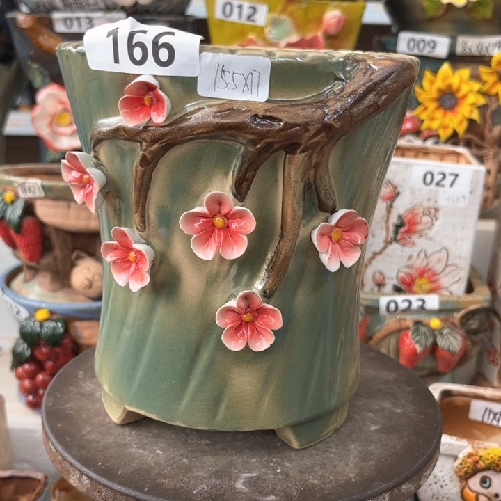 紫砂花盆粗陶材质多肉花盆
