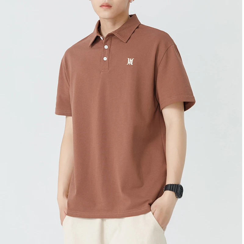 短袖POLO衫男士夏季新款宽松休闲半袖体恤潮流刺绣半袖翻领男上衣