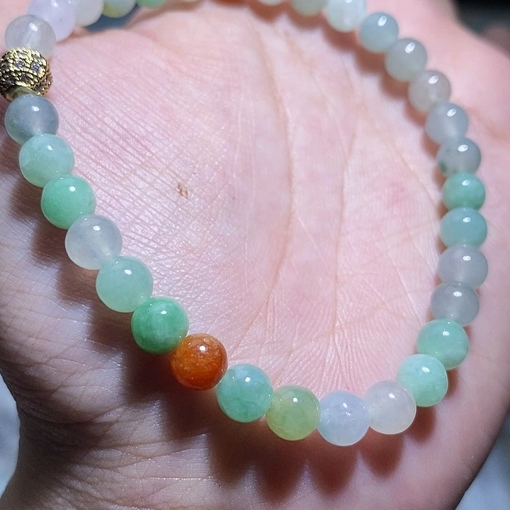 未镶嵌手串翡翠天然缅甸A货翡翠手串卡5.6