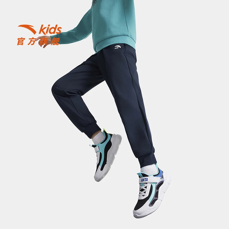 安踏儿童男女童针织运动长裤2025新款上新舒适百搭青少