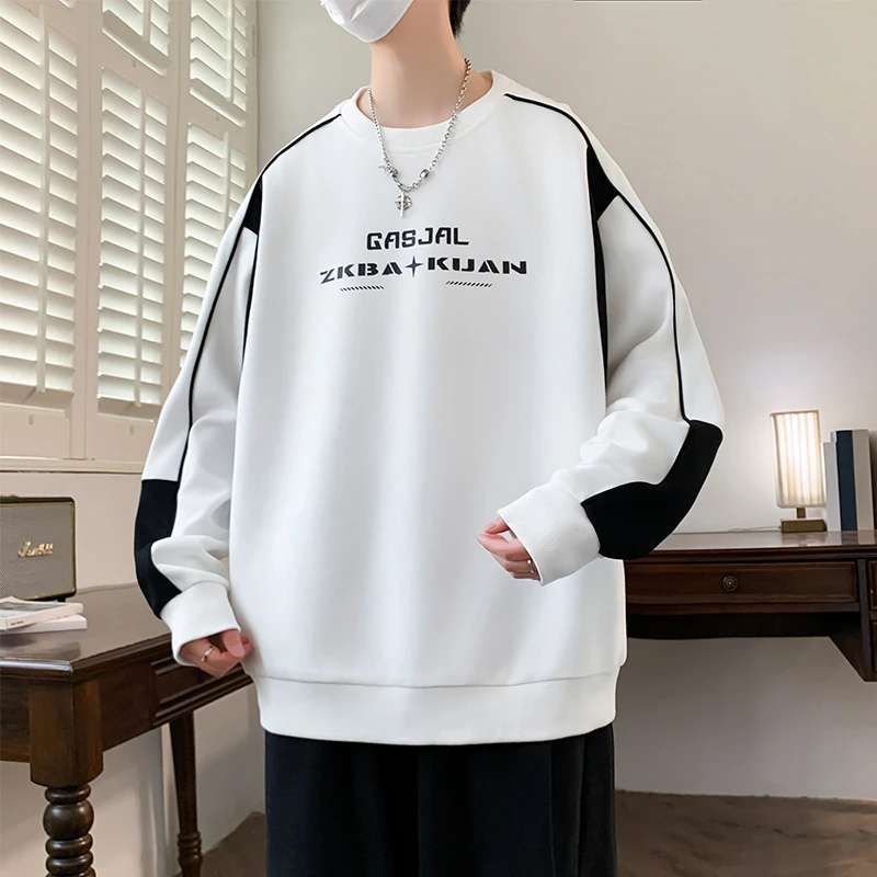 2025春秋季新款青少年男生宽松大童休闲卫衣男装上衣帅气印花潮流