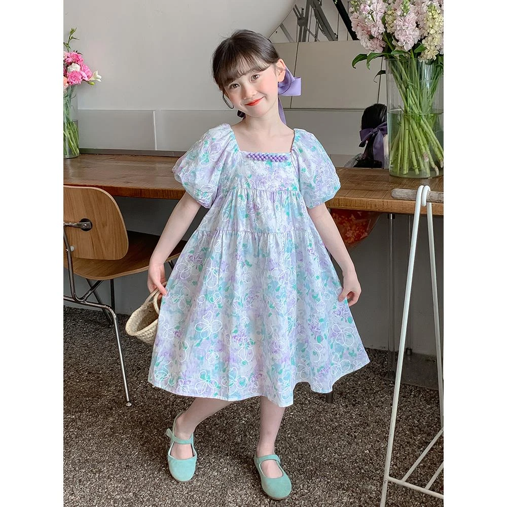 MK&DK女童夏季连衣裙2025新款纯棉高级感儿童夏款公主裙小女孩夏