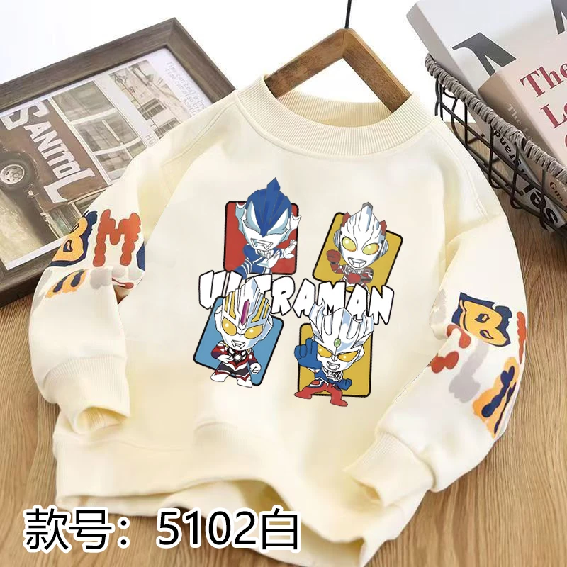奥特曼长袖套头卫衣儿童秋季新款宽松卡通上衣帅气休闲风打底春秋