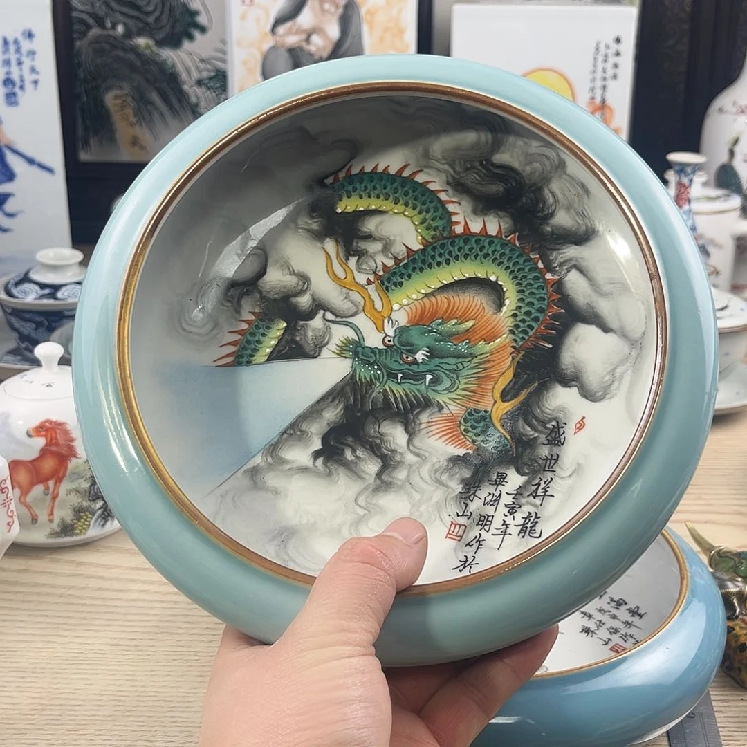 盘陶瓷赏盘手工手绘