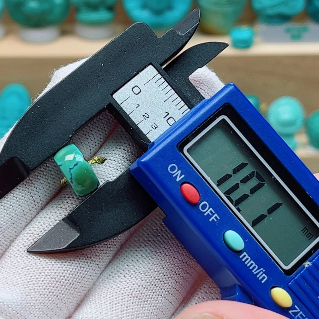 绿松石未镶嵌直切鼓珠