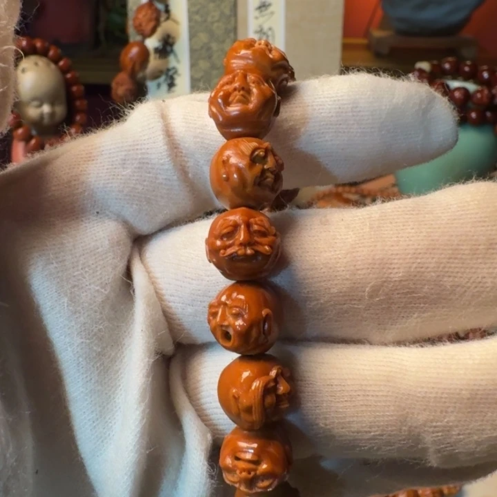 芥***末橄榄核手串/手链手工罗汉
