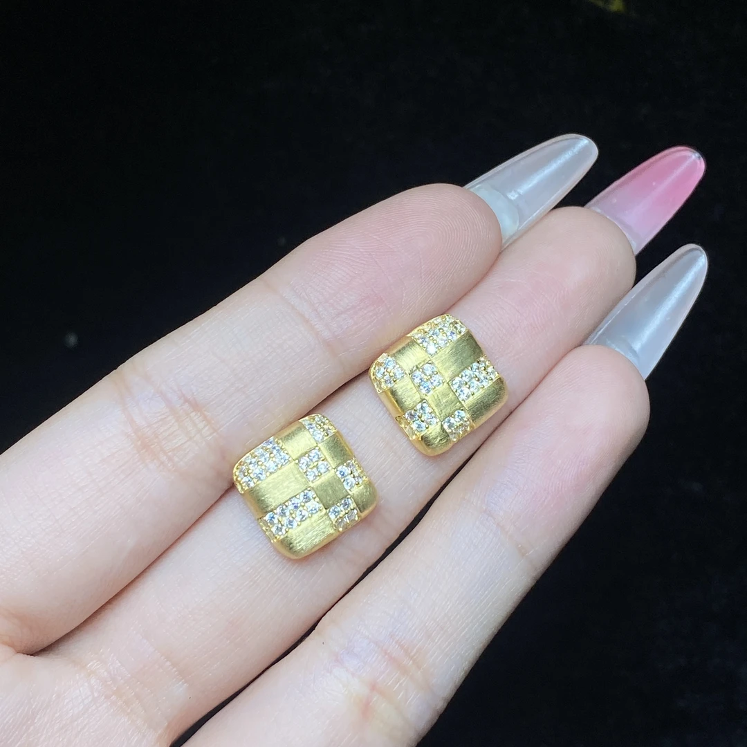 925银银制品 【小北严选】S925银方糖耳钉 -DH90X391