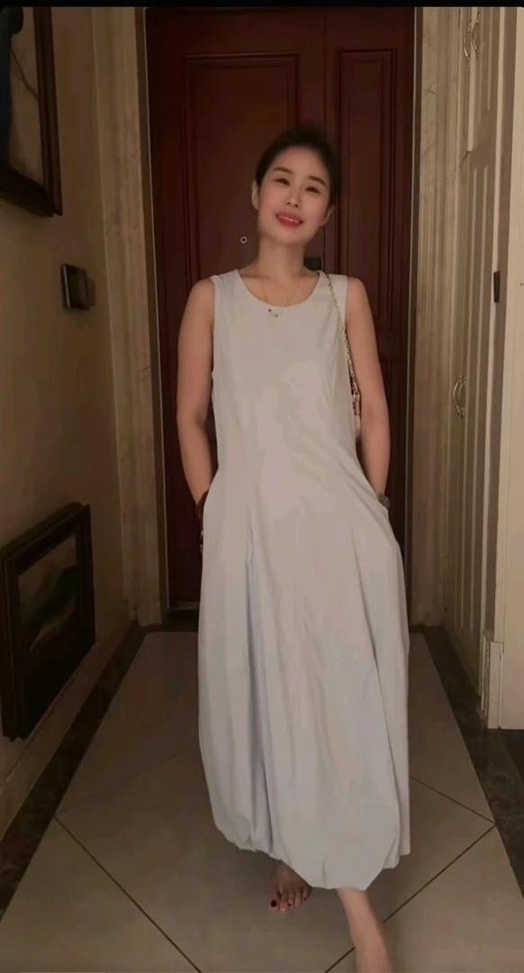 Miss Huo 连衣裙 蓝色 A 9089