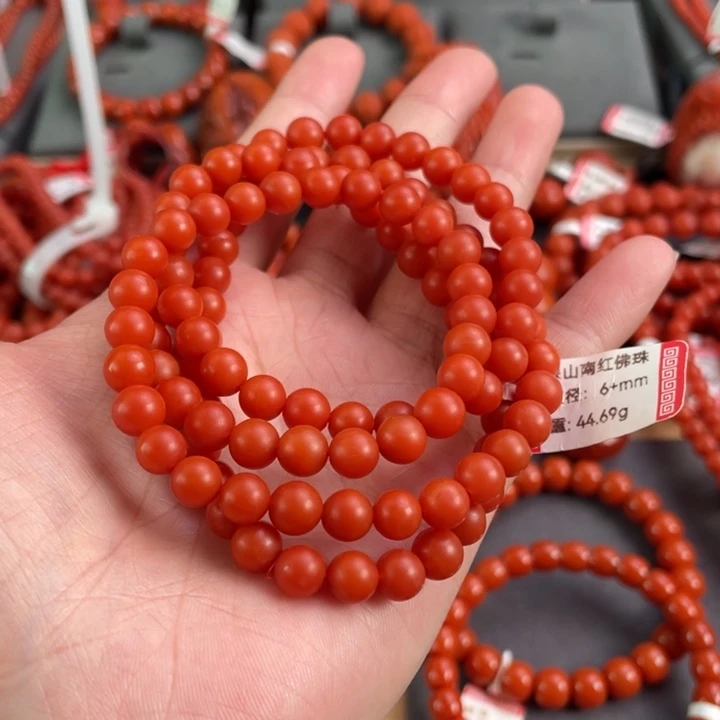 小***米南红玛瑙未镶嵌多圈6➕