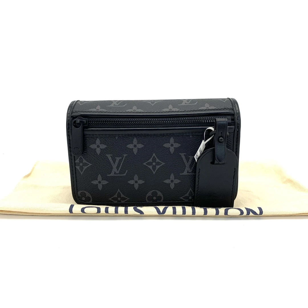 99新 LouisVuitton/路易威登 Bosphore黑老花迷你斜挎包尺寸19/12