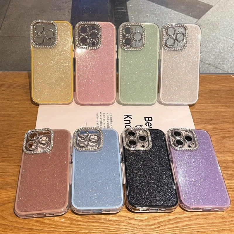 闪粉满天星适用iphone16Promax苹果15手机壳13女14闪钻全包镜头12