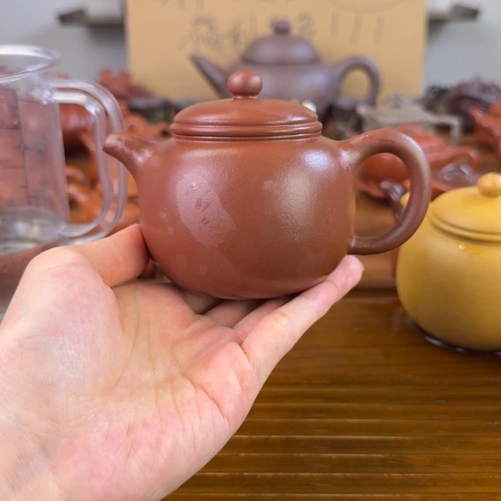 紫砂茶壶紫泥全手匏尊200毫升